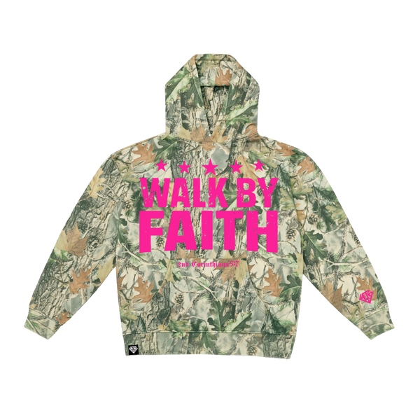 4:16 Walk By Faith Forest Camo Hoodie