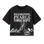 Diamond's, Pearl's & Combat Boots Boxy Crop Tee