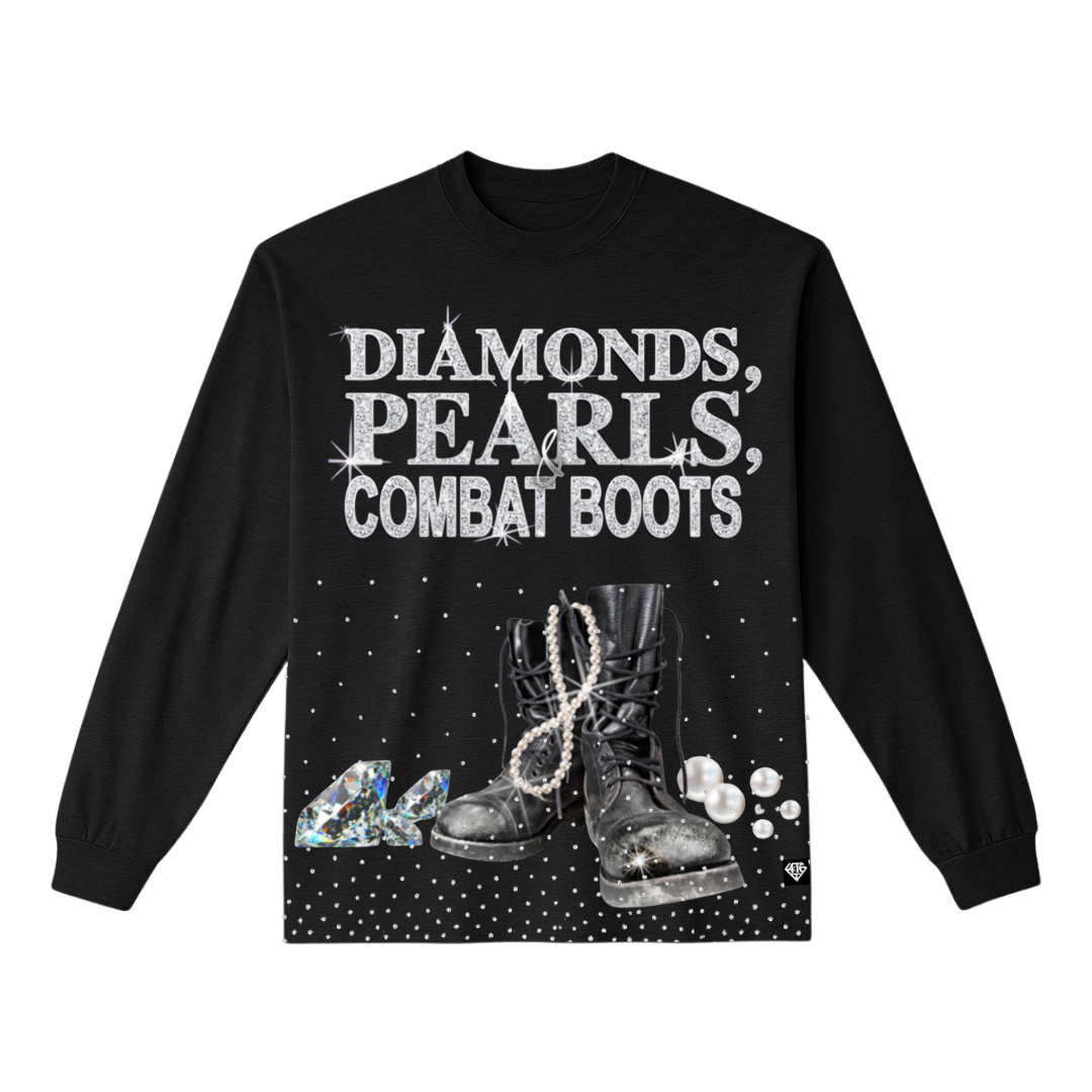Diamond's, Pearl's & Combat Boots Long Sleeve