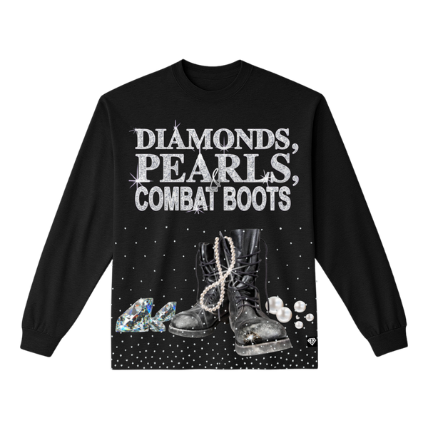 Diamond's, Pearl's & Combat Boots Long Sleeve